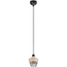 HLW LED LED Pendant Lamp Trion Bera - 1-light, E27 Fitting, Round Brown Aluminum