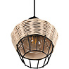 HLW LED LED Pendant Lamp Trion Bera - 1-light, E27 Fitting, Round Brown Aluminum