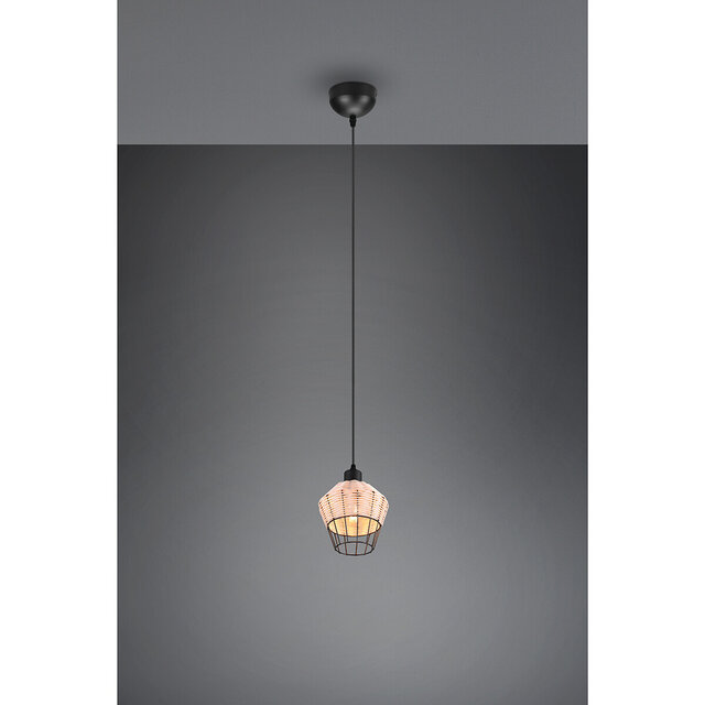 HLW LED LED Pendant Lamp Trion Bera - 1-light, E27 Fitting, Round Brown Aluminum