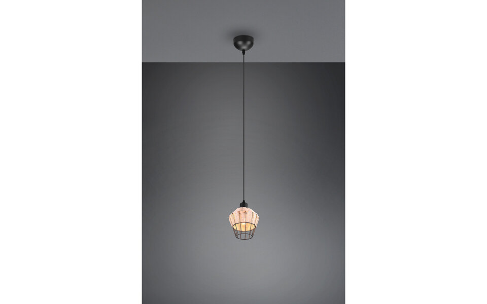 HLW LED LED Pendant Lamp Trion Bera - 1-light, E27 Fitting, Round Brown Aluminum