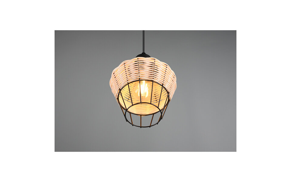 HLW LED LED Hanglamp Trion Bera - 1-lichts, E27 Fitting, Rond Bruin Aluminium