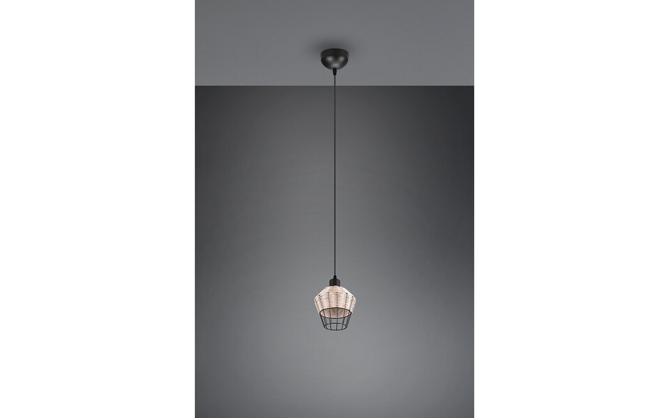 HLW LED LED Pendant Lamp Trion Bera - 1-light, E27 Fitting, Round Brown Aluminum