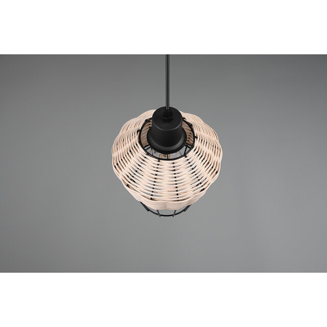 HLW LED LED Pendant Lamp Trion Bera - 1-light, E27 Fitting, Round Brown Aluminum