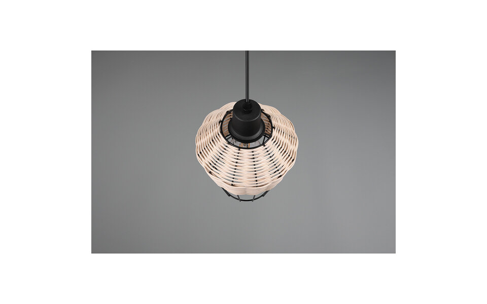 HLW LED LED Pendant Lamp Trion Bera - 1-light, E27 Fitting, Round Brown Aluminum