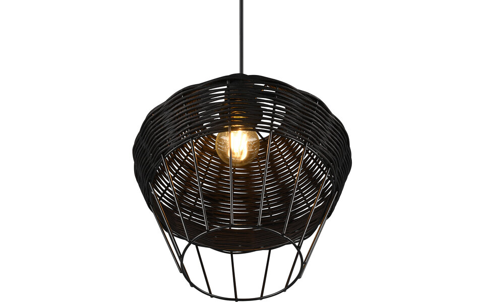 HLW LED LED Pendant Lamp Trion Bera XL - Black LED Pendant Lamp with E27 fitting, adjustable and durable