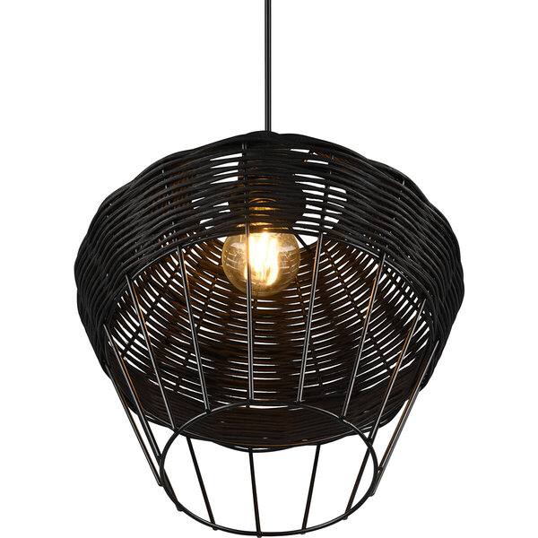 HLW LED LED Hanglamp Trion Bera XL - Zwarte LED Hanglamp met E27 fitting, verstelbaar en duurzaam HLW LED LED Hanglamp Trion Bera XL - Zwarte LED Hanglamp met E27 fitting, verstelbaar en duurzaam