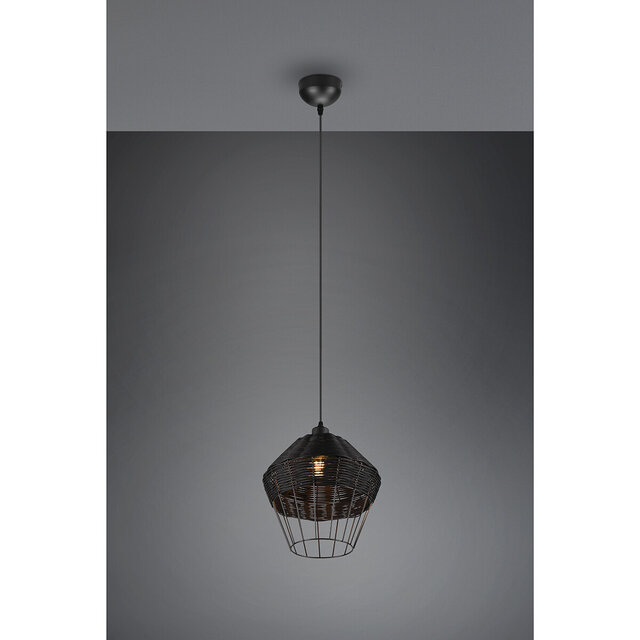 HLW LED LED Pendant Lamp Trion Bera XL - Black LED Pendant Lamp with E27 fitting, adjustable and durable