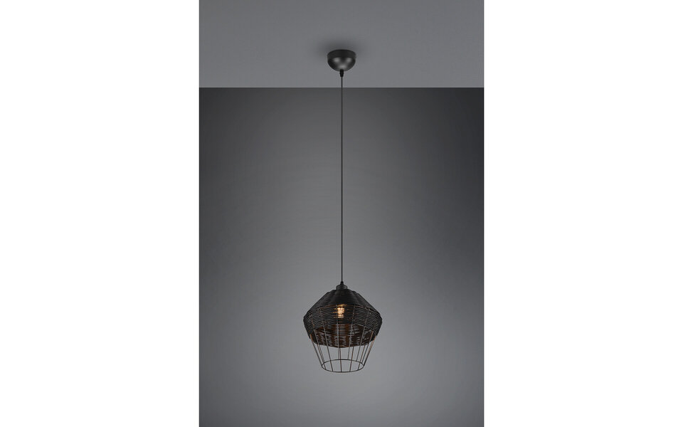 HLW LED LED Hanglamp Trion Bera XL - Zwarte LED Hanglamp met E27 fitting, verstelbaar en duurzaam