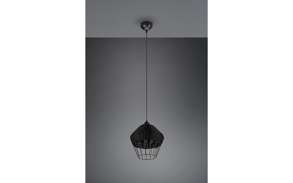 HLW LED LED Hanglamp Trion Bera XL - Zwarte LED Hanglamp met E27 fitting, verstelbaar en duurzaam