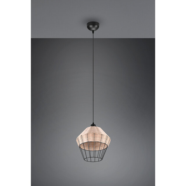 HLW LED LED Hanglamp Trion Bera XL - Bruin Aluminium, E27 Fitting, In Hoogte Verstelbaar