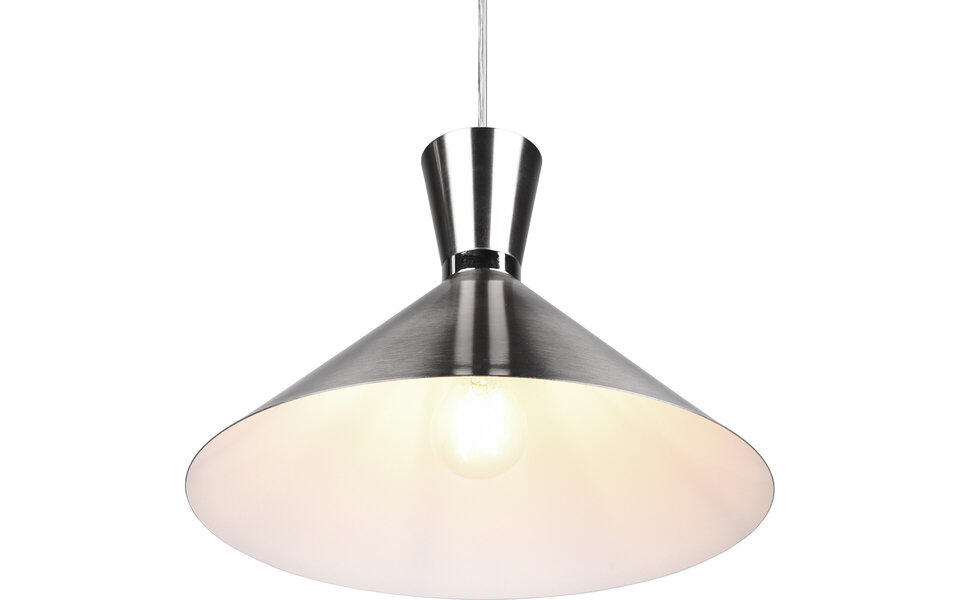 HLW LED LED Pendant Lamp Trion Ewomi - Round, Matte Nickel, Aluminum, E27 Socket, Ø35cm