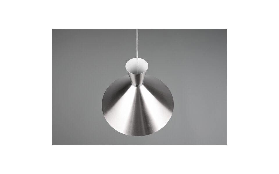 HLW LED LED Pendant Lamp Trion Ewomi - Round, Matte Nickel, Aluminum, E27 Socket, Ø35cm