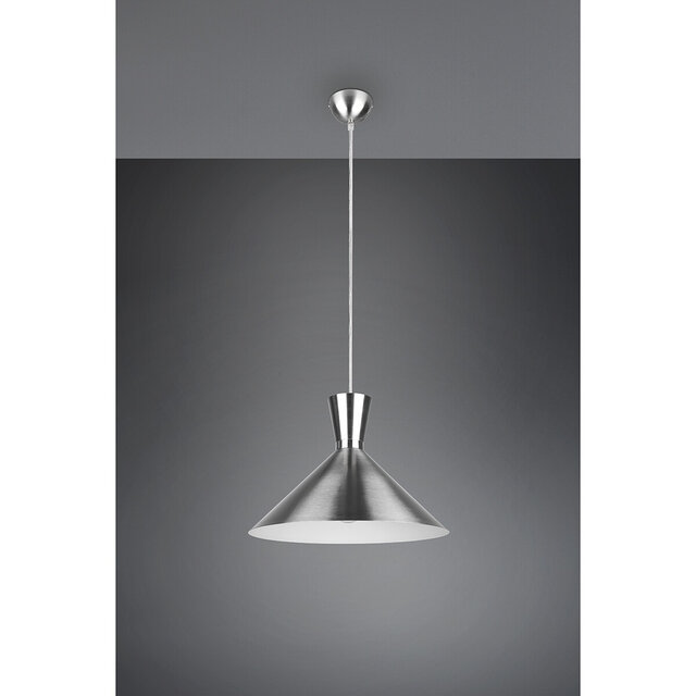 HLW LED LED Pendant Lamp Trion Ewomi - Round, Matte Nickel, Aluminum, E27 Socket, Ø35cm