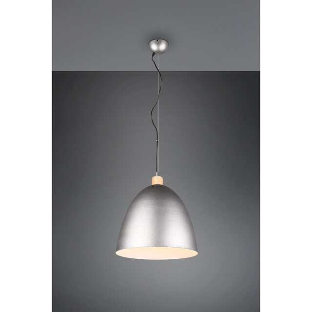 HLW LED LED Pendant Lamp Trion Jaguar - Matte Nickel Aluminum, E27 Fitting, Up to 60W LED