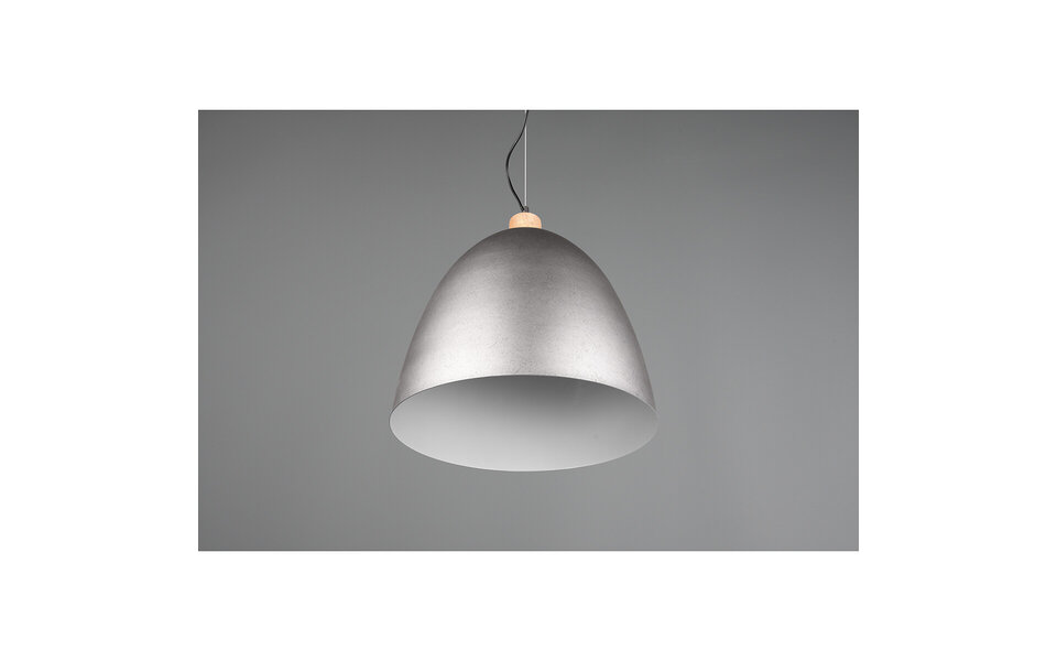 HLW LED LED Pendant Lamp Trion Jaguar - Matte Nickel Aluminum, E27 Fitting, Up to 60W LED