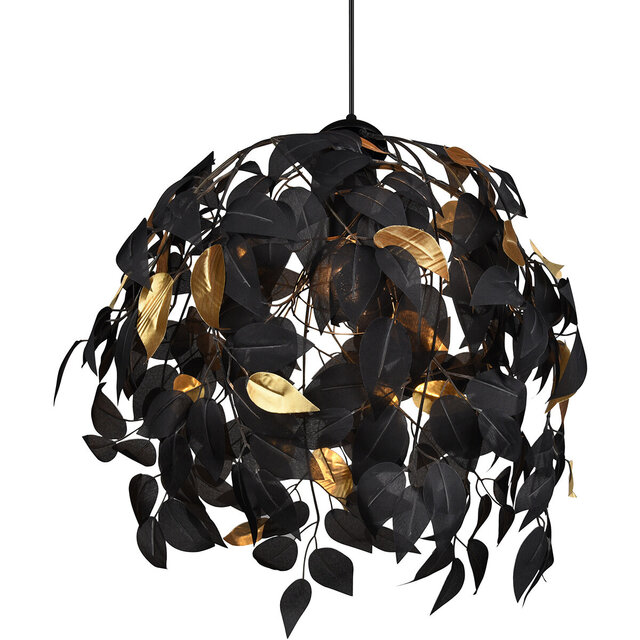 HLW LED LED Chandelier Trion Lovy - Black LED Pendant Lamp with Gold Accents