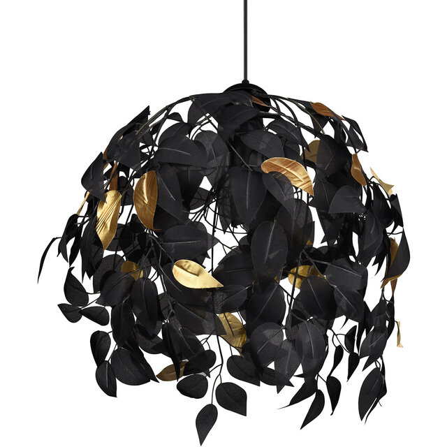 HLW LED LED Chandelier Trion Lovy - Black LED Pendant Lamp with Gold Accents