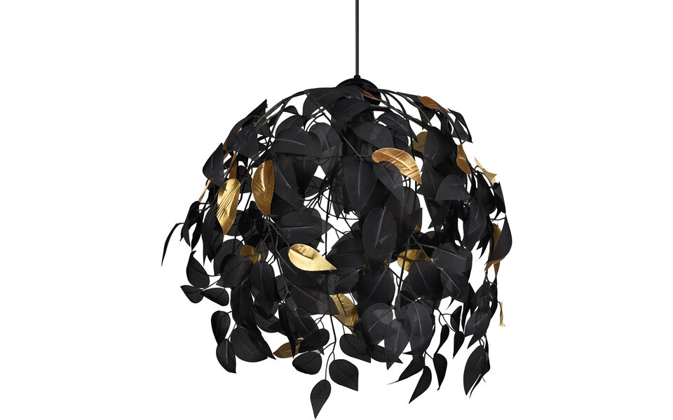 HLW LED LED Kroonluchter Trion Lovy - Zwarte LED Hanglamp met Gouden Accenten