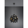 HLW LED LED Chandelier Trion Lovy - Black LED Pendant Lamp with Gold Accents