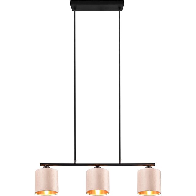 HLW LED LED Pendant Lamp Trion Julina - 3-light with E14 fitting and beige textile shade