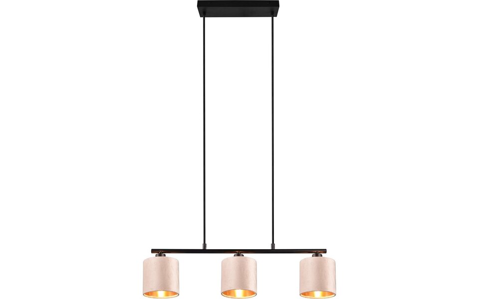 HLW LED LED Pendant Lamp Trion Julina - 3-light with E14 fitting and beige textile shade