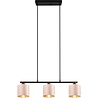 HLW LED LED Hanglamp Trion Julina - 3-lichts met E14 fitting en beige textiele kap HLW LED LED Hanglamp Trion Julina - 3-lichts met E14 fitting en beige textiele kap