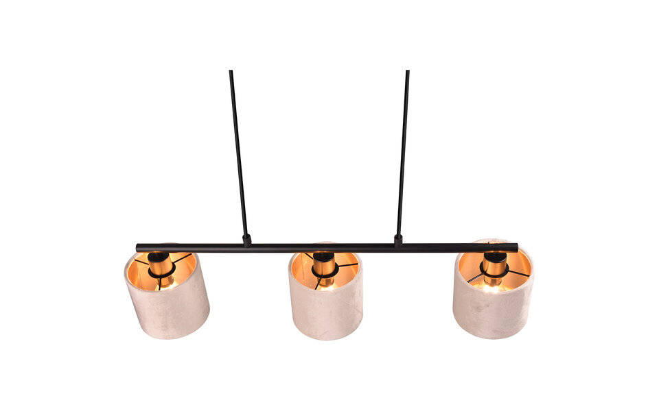 HLW LED LED Pendant Lamp Trion Julina - 3-light with E14 fitting and beige textile shade