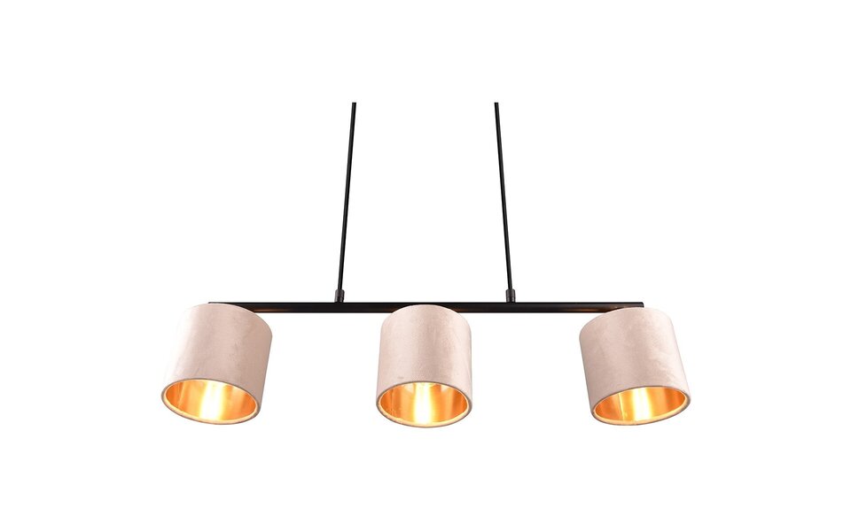 HLW LED LED Pendant Lamp Trion Julina - 3-light with E14 fitting and beige textile shade