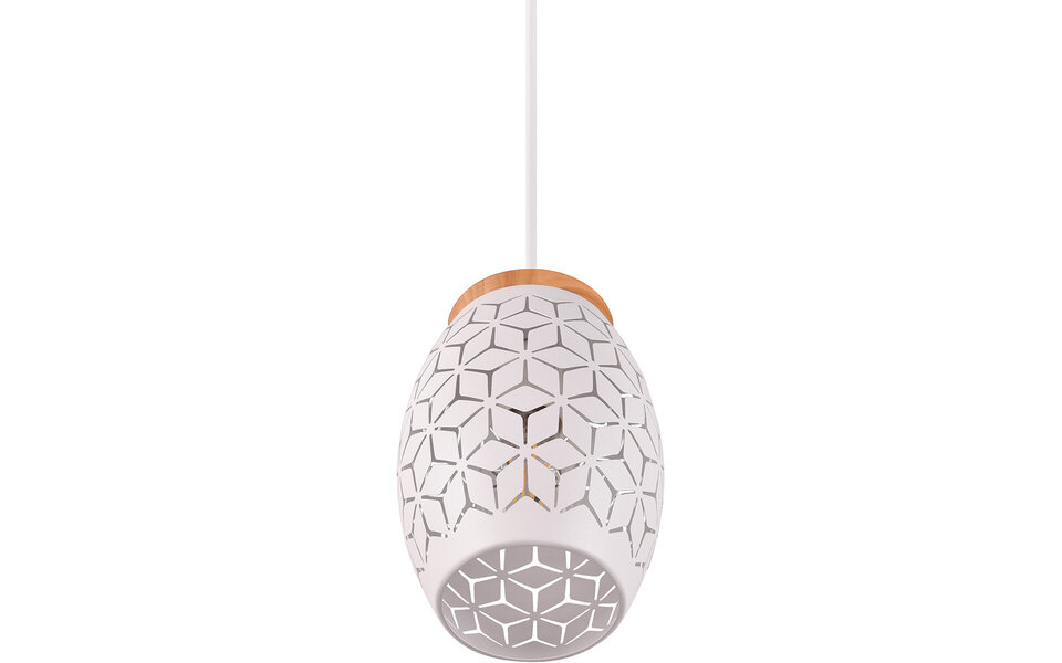 HLW LED Witte Metalen LED Hanglamp Trion Dabi - E27 Fitting, Mat Wit, Rond HLW LED Witte Metalen LED Hanglamp Trion Dabi - E27 Fitting, Mat Wit, Rond