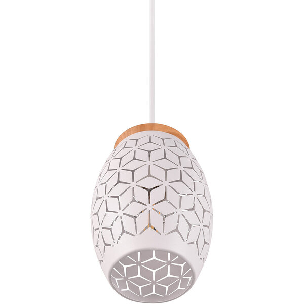 HLW LED Witte Metalen LED Hanglamp Trion Dabi - E27 Fitting, Mat Wit, Rond HLW LED Witte Metalen LED Hanglamp Trion Dabi - E27 Fitting, Mat Wit, Rond