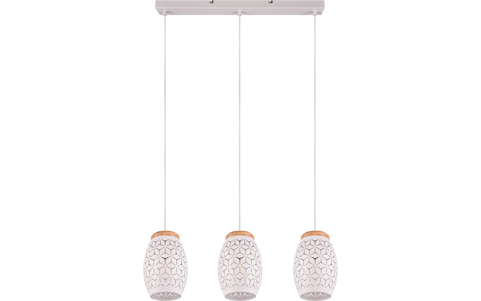 HLW LED Modern Metal LED Pendant Lamp Trion Dabi - Matte White, 3-light E27, Adjustable