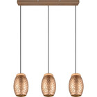 HLW LED LED Pendant Lamp Trion Dabi - Metal LED Lamp 3-light with E27 fitting, Coffee color