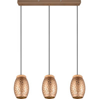 LED Pendant Lamp Trion Dabi - 3-light Metal LED Lamp Coffee Color LED Pendant Lamp Trion Dabi - 3-light Metal LED Lamp Coffee Color