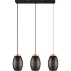 HLW LED Metal LED Pendant Lamp Trion Dabi - 3-light Black & Gold LED Lamp