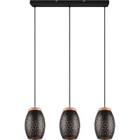 LED Pendant Lamp Trion Dabi - Black & Gold Metal LED Lamp