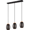 HLW LED Metal LED Pendant Lamp Trion Dabi - 3-light Black & Gold LED Lamp