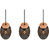 HLW LED Metal LED Pendant Lamp Trion Dabi - 3-light Black & Gold LED Lamp