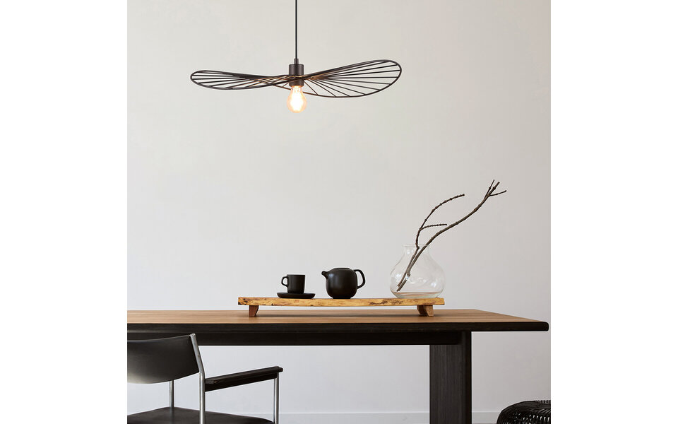 HLW LED Metalen LED Hanglamp Trion Aupe - Mat Zwart, E27 Fitting, 1-lichts Rond HLW LED Metalen LED Hanglamp Trion Aupe - Mat Zwart, E27 Fitting, 1-lichts Rond