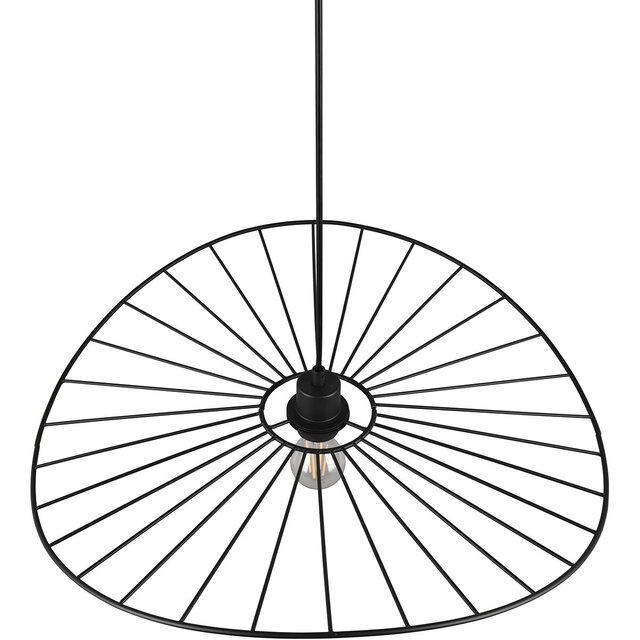 HLW LED Metal LED Pendant Lamp Trion Aupe - Matte Black, E27 Fitting, 1-light Round