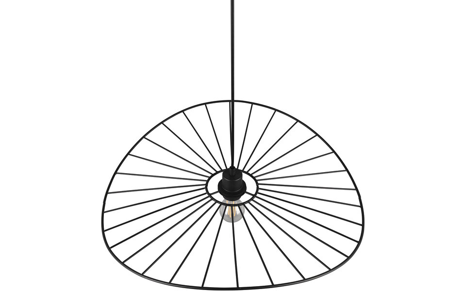 HLW LED Metalen LED Hanglamp Trion Aupe - Mat Zwart, E27 Fitting, 1-lichts Rond HLW LED Metalen LED Hanglamp Trion Aupe - Mat Zwart, E27 Fitting, 1-lichts Rond