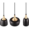 HLW LED Metal LED Pendant Lamp Trion Zira - Black 3-light LED Lamp with E14 Fitting