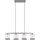 HLW LED Metalen LED Hanglamp Trion Vamos - 4-lichts LED lamp met E14 fitting, chroom