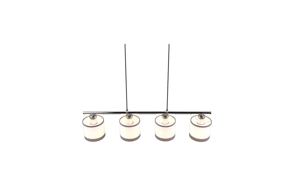 HLW LED Metal LED Pendant Lamp Trion Vamos - 4-light LED lamp with E14 fitting, chrome