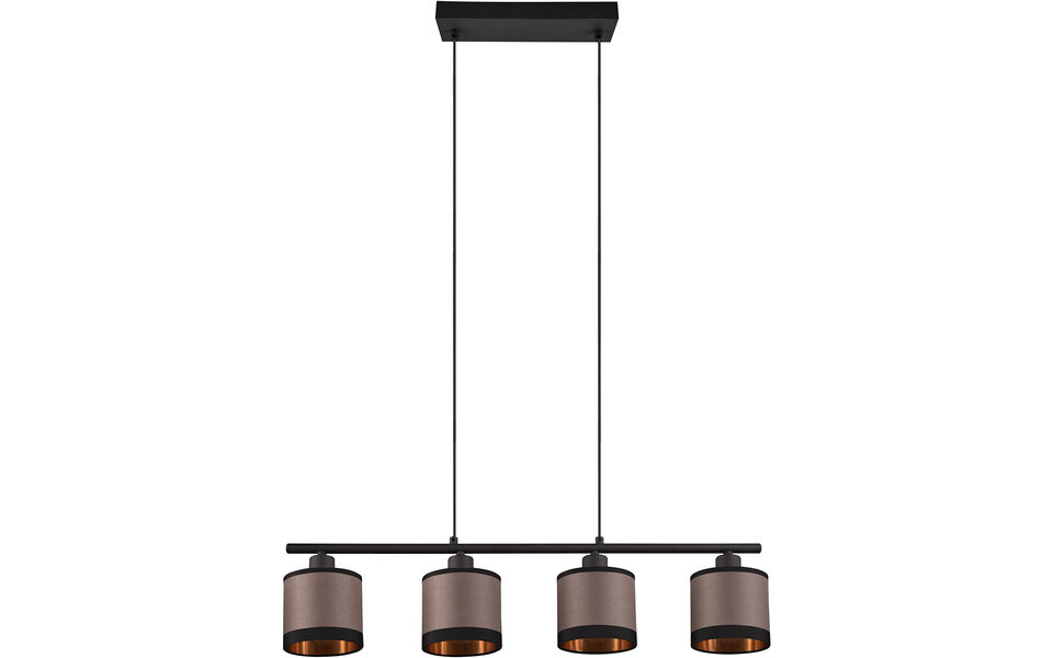 HLW LED Metal LED Pendant Lamp Trion Vamos - Black 4-light LED Pendant Lamp E14