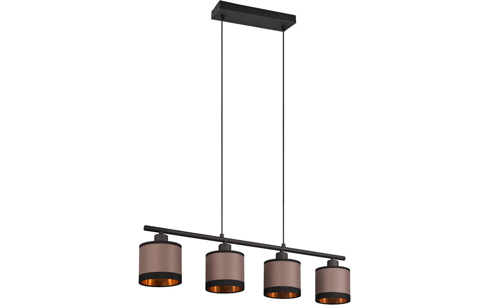 HLW LED Metal LED Pendant Lamp Trion Vamos - Black 4-light LED Pendant Lamp E14