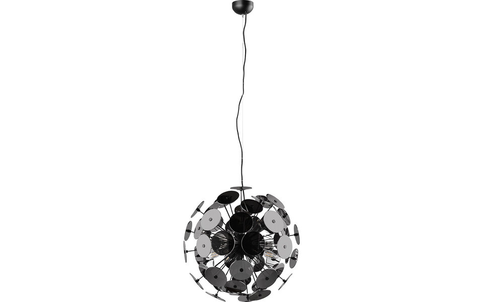 HLW LED Metal LED Pendant Lamp Trion Discon - Black LED Pendant Lamp, 6-light, Round, E14