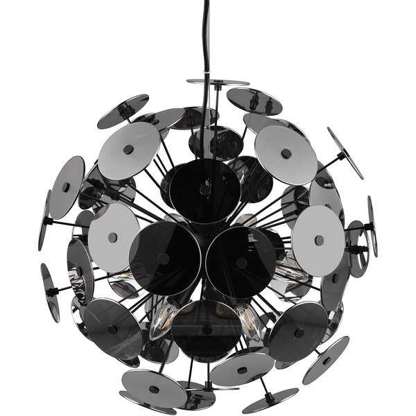 HLW LED Metalen LED Hanglamp Trion Discon - Zwarte LED Hanglamp, 6-lichts, Rond, E14 HLW LED Metalen LED Hanglamp Trion Discon - Zwarte LED Hanglamp, 6-lichts, Rond, E14