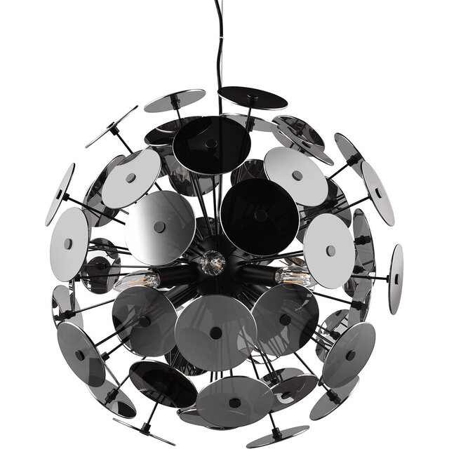 HLW LED Metalen LED Hanglamp Trion Discon - Zwarte LED Hanglamp, 6-lichts, Rond, E14