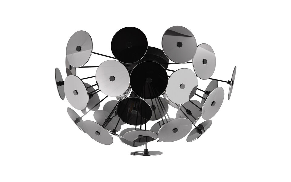 HLW LED Metalen LED Hanglamp Trion Discon - Mat Zwart, Rond, 3-lichts E14