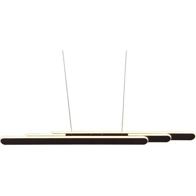 HLW LED Zwarte Metalen LED Hanglamp 48W - Trion Clio Rond & Aanpasbaar